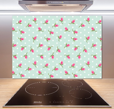 Cooker splashback Pattern roses