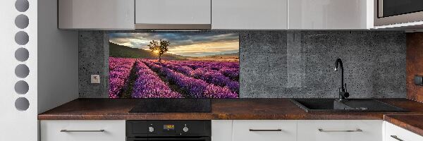 Kitchen splashback Lavender field