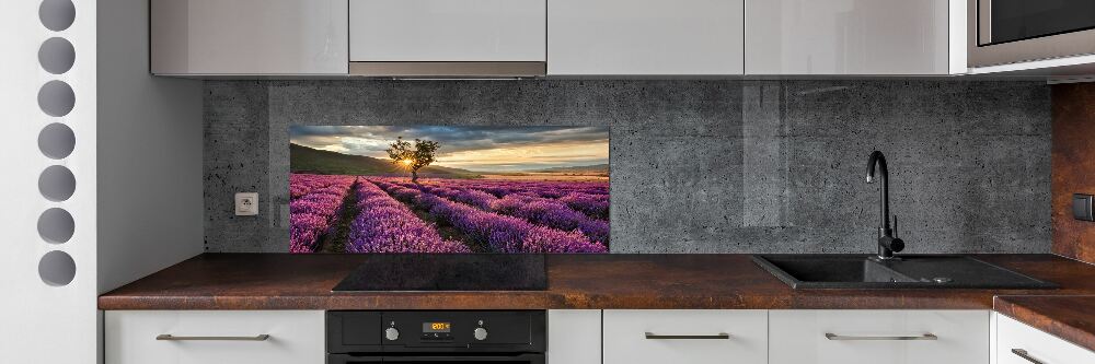 Kitchen splashback Lavender field