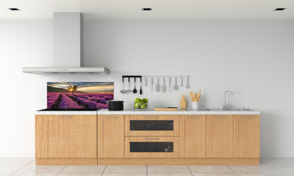 Kitchen splashback Lavender field