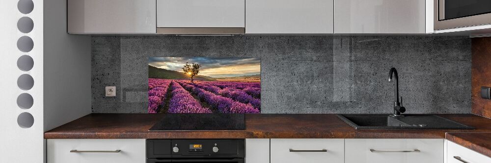 Kitchen splashback Lavender field