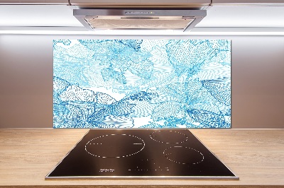 Cooker splashback Hawaiian flowers