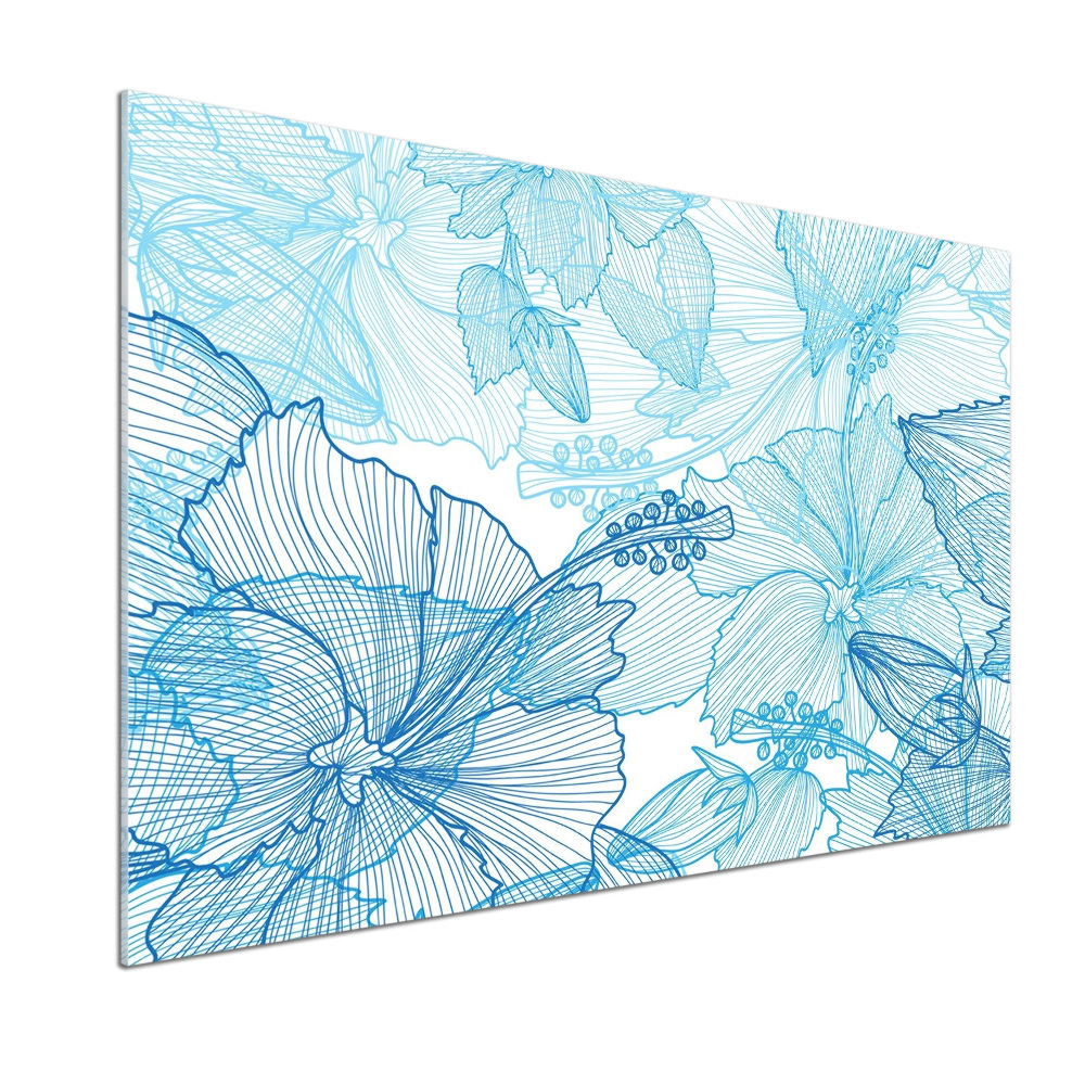 Cooker splashback Hawaiian flowers