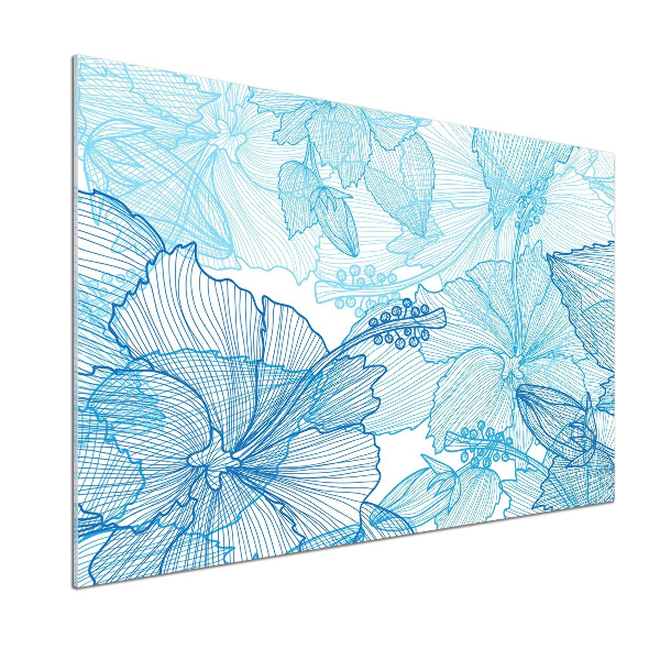 Cooker splashback Hawaiian flowers