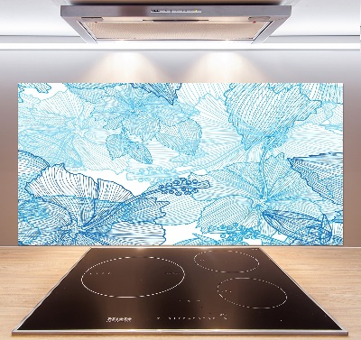 Cooker splashback Hawaiian flowers