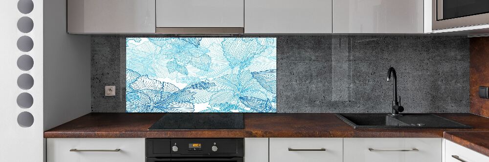 Cooker splashback Hawaiian flowers