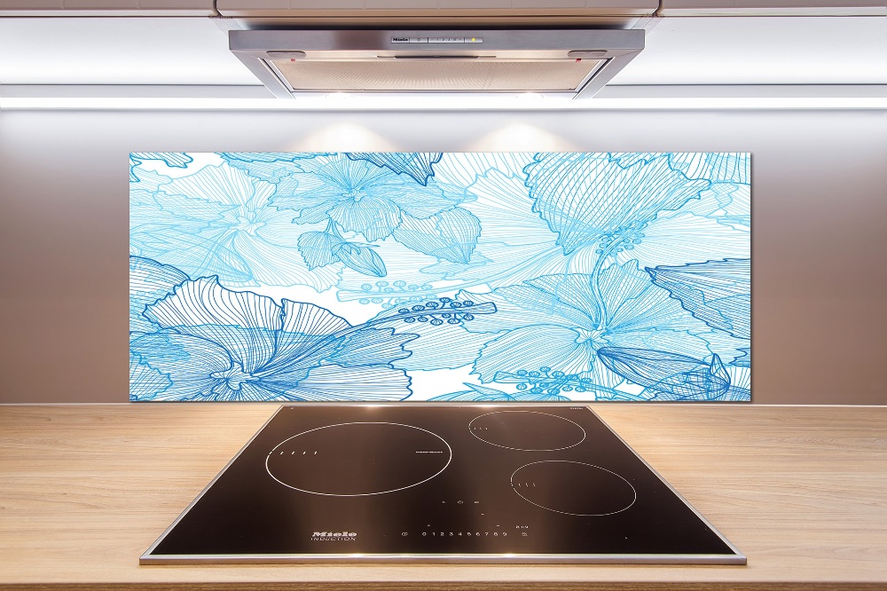 Cooker splashback Hawaiian flowers