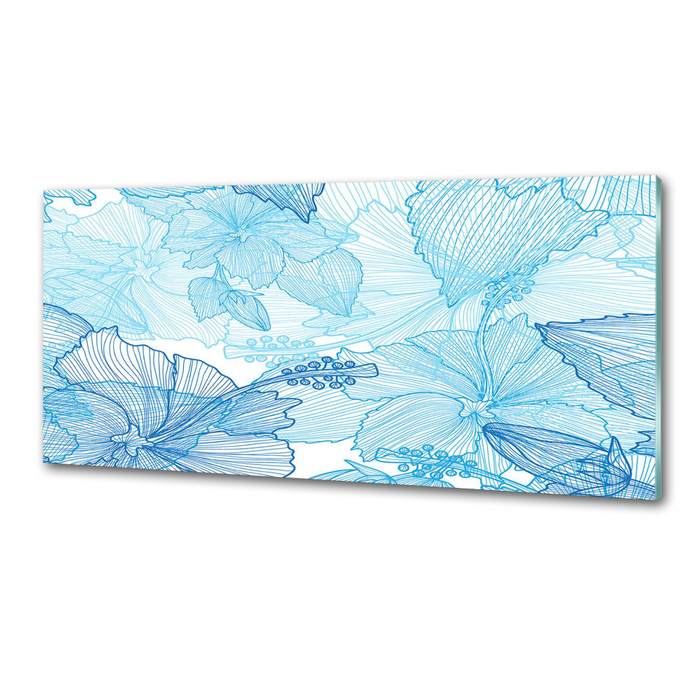 Cooker splashback Hawaiian flowers