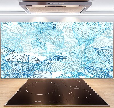 Cooker splashback Hawaiian flowers