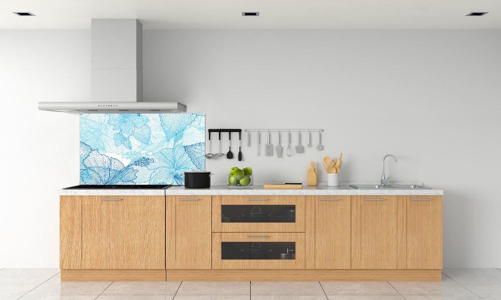 Cooker splashback Hawaiian flowers