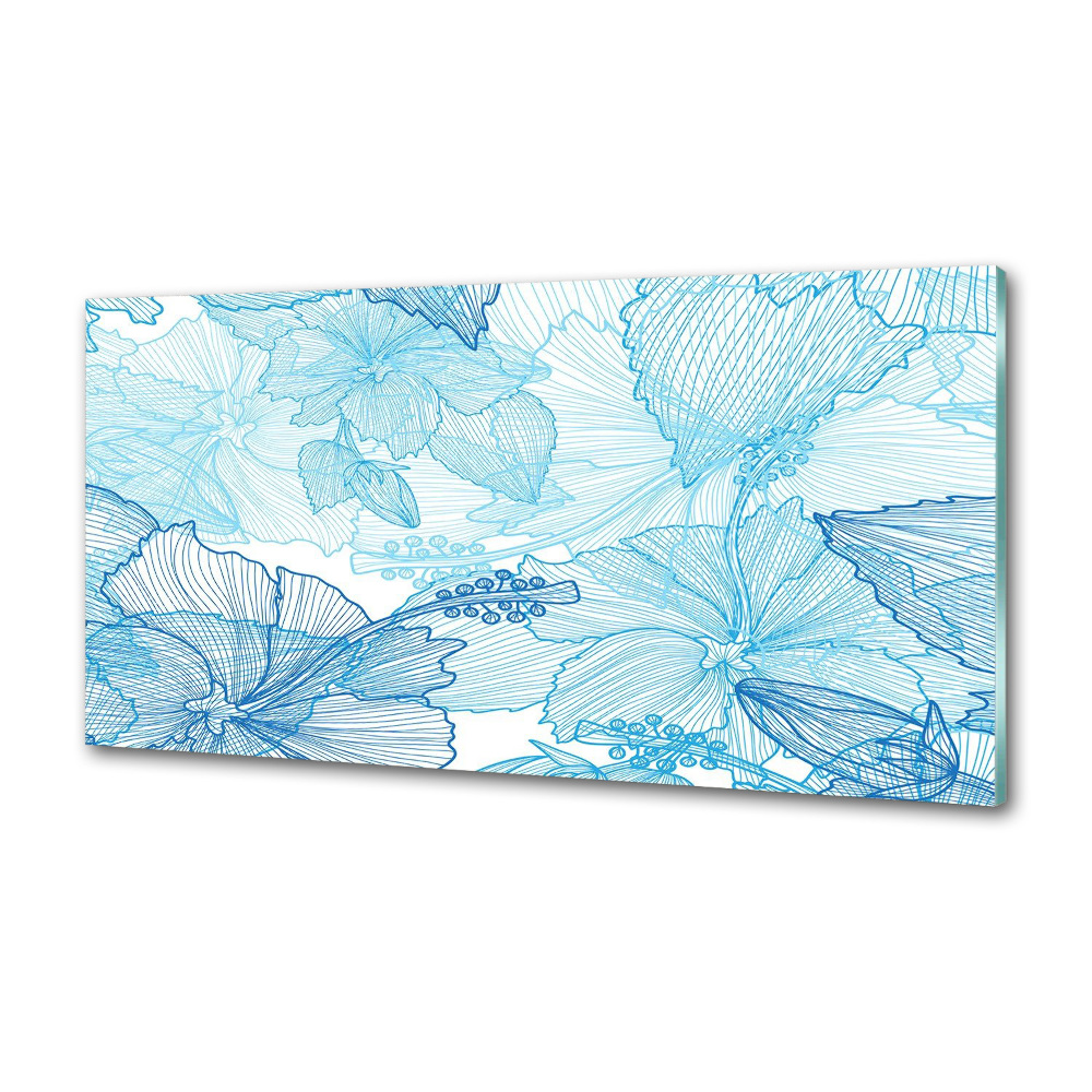 Cooker splashback Hawaiian flowers