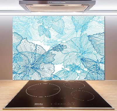 Cooker splashback Hawaiian flowers