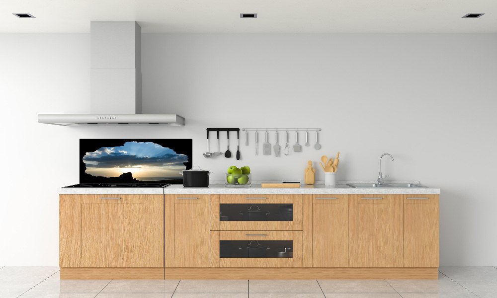 Glass splashback Sunset