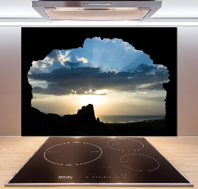 Glass splashback Sunset