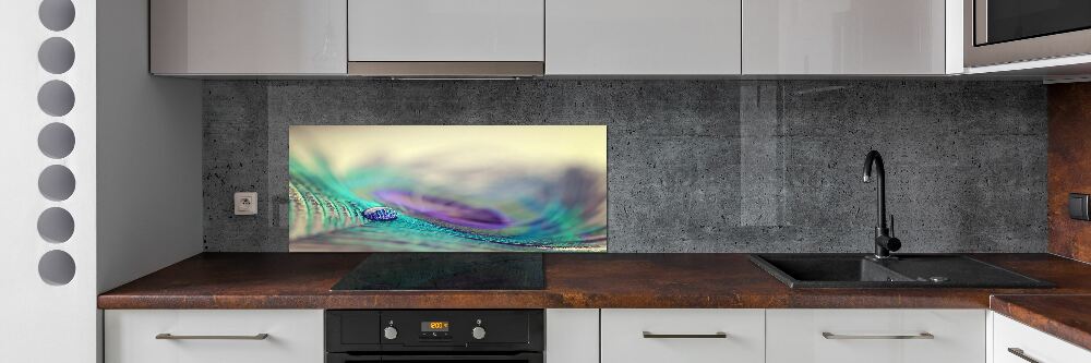 Cooker splashback Drop on the feather