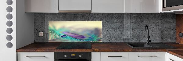 Cooker splashback Drop on the feather