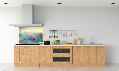 Cooker splashback Drop on the feather