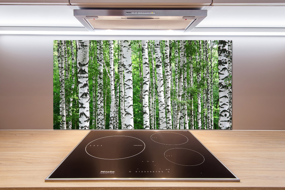 Cooker splashback Birch