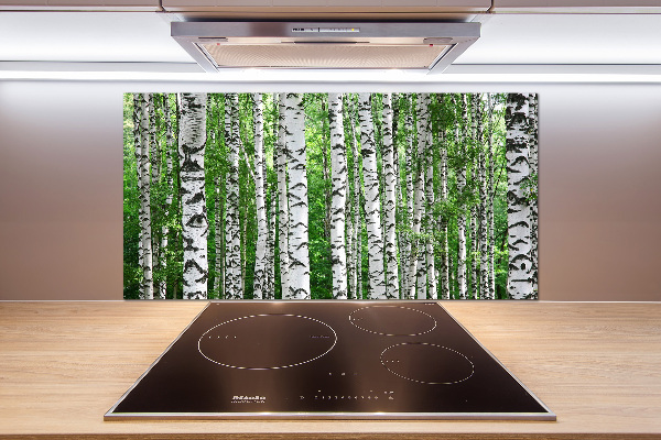 Cooker splashback Birch