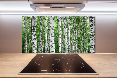 Cooker splashback Birch