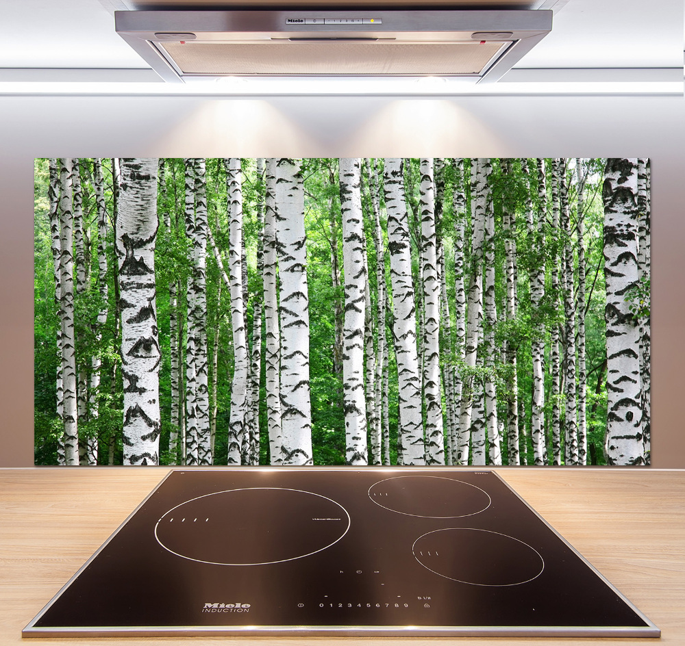 Cooker splashback Birch