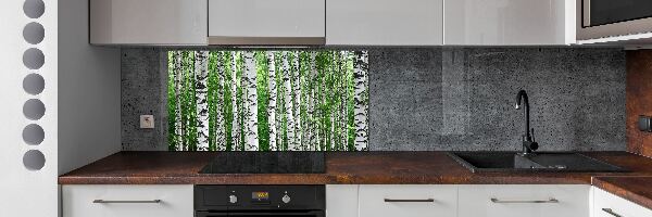 Cooker splashback Birch