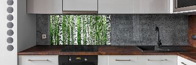 Cooker splashback Birch