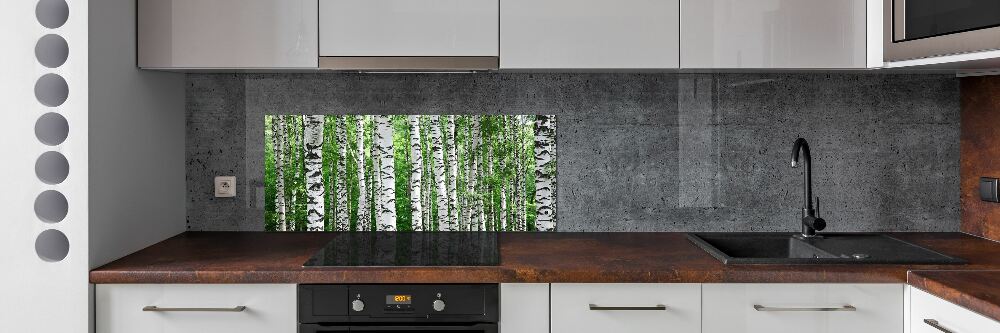 Cooker splashback Birch