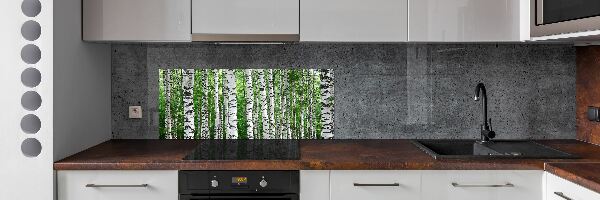 Cooker splashback Birch