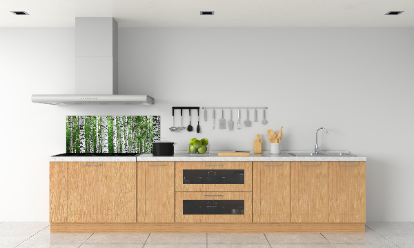 Cooker splashback Birch