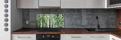 Cooker splashback Birch