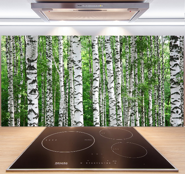 Cooker splashback Birch