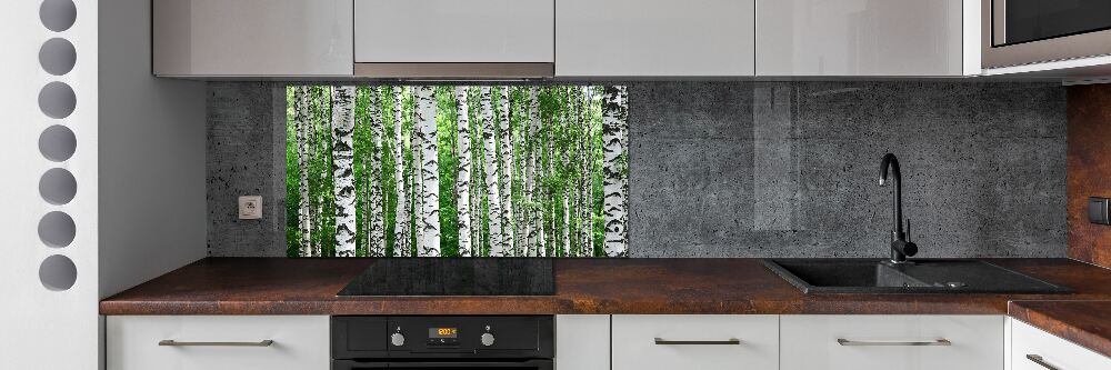 Cooker splashback Birch