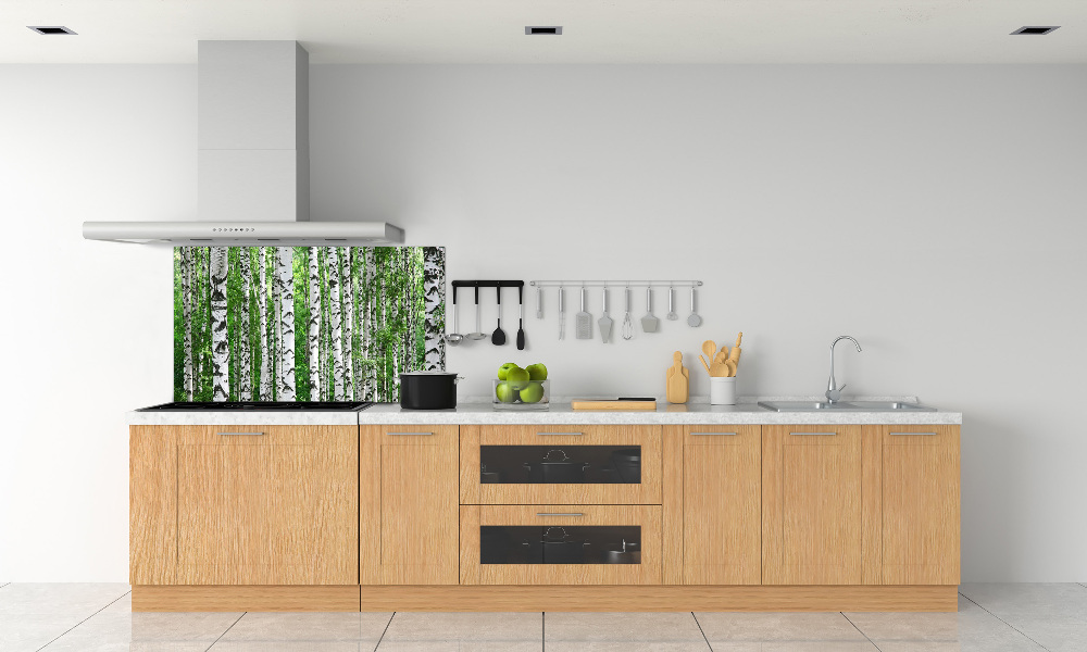 Cooker splashback Birch