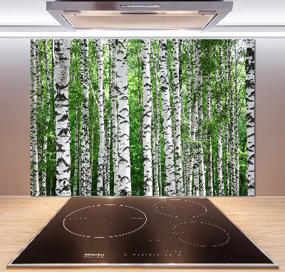 Cooker splashback Birch