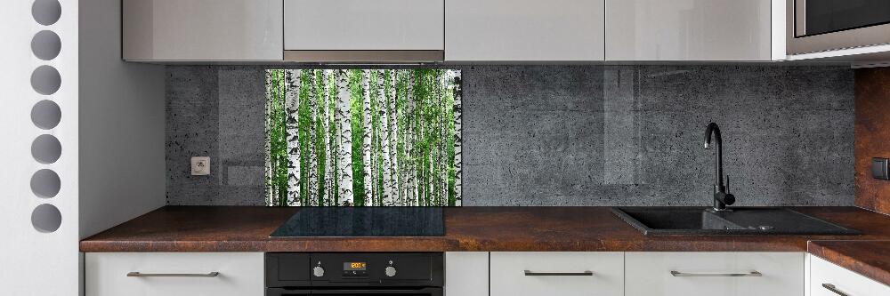 Cooker splashback Birch