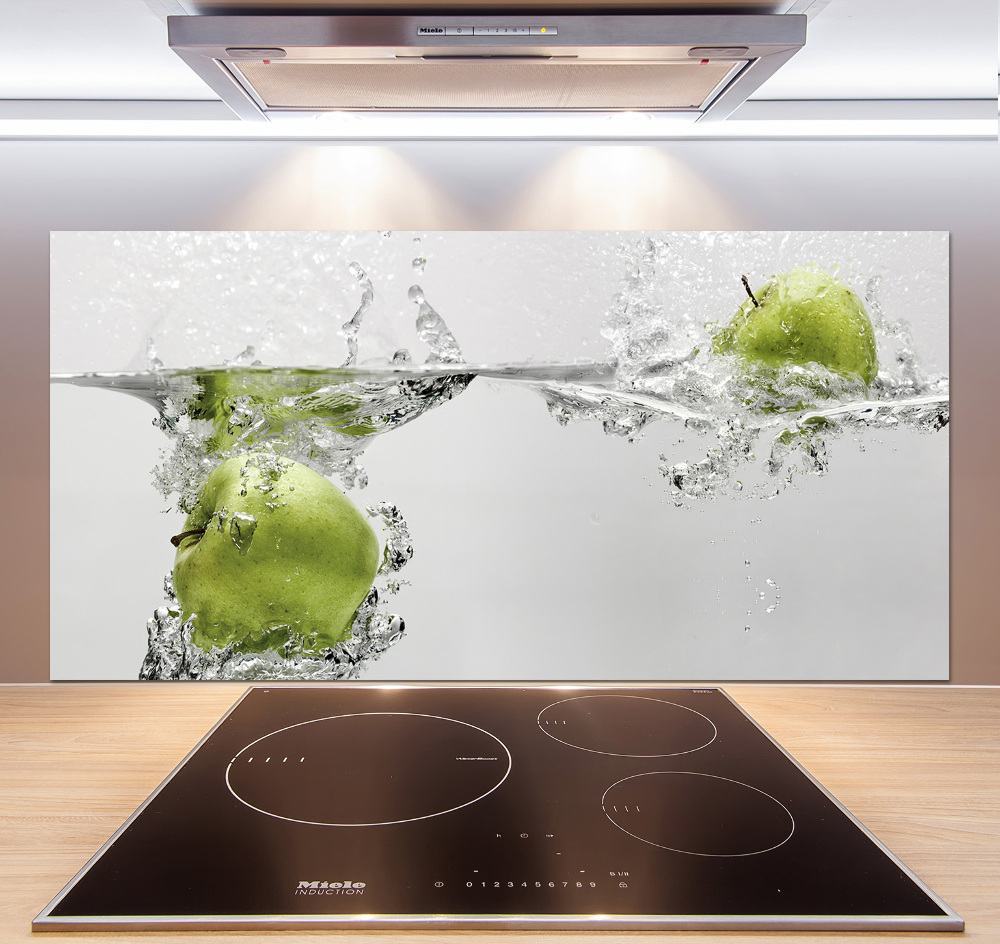 Cooker splashback Apple under water