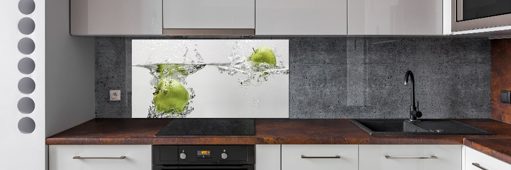 Cooker splashback Apple under water