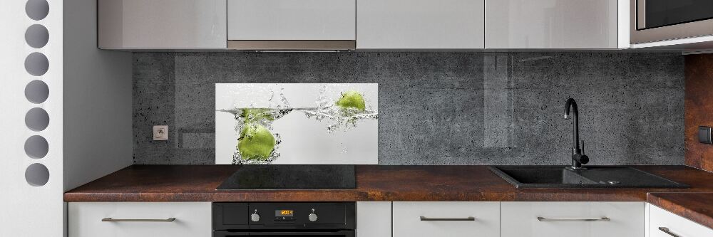 Cooker splashback Apple under water