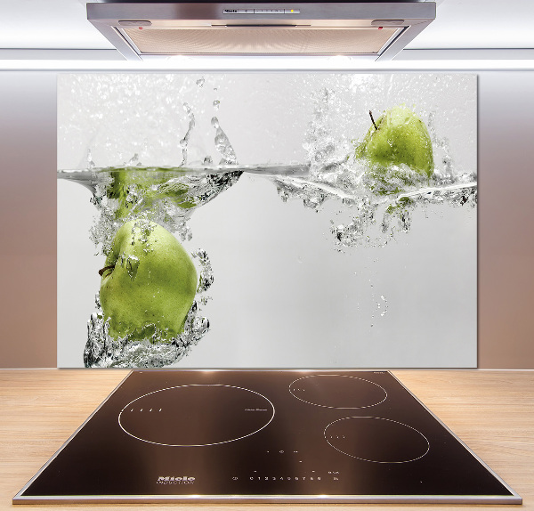 Cooker splashback Apple under water