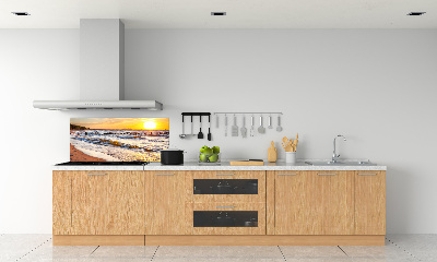 Kitchen splashback panel Sunset beach