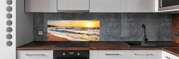 Kitchen splashback panel Sunset beach