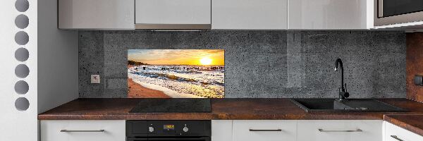 Kitchen splashback panel Sunset beach