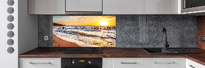 Kitchen splashback panel Sunset beach