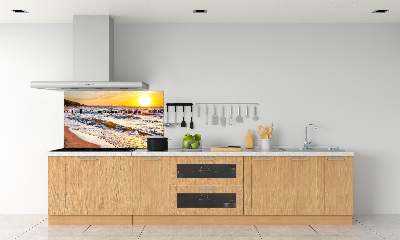 Kitchen splashback panel Sunset beach