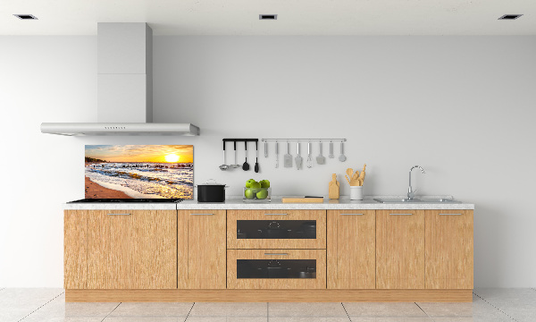 Kitchen splashback panel Sunset beach