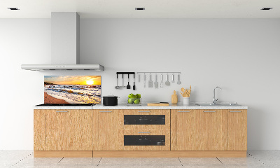 Kitchen splashback panel Sunset beach