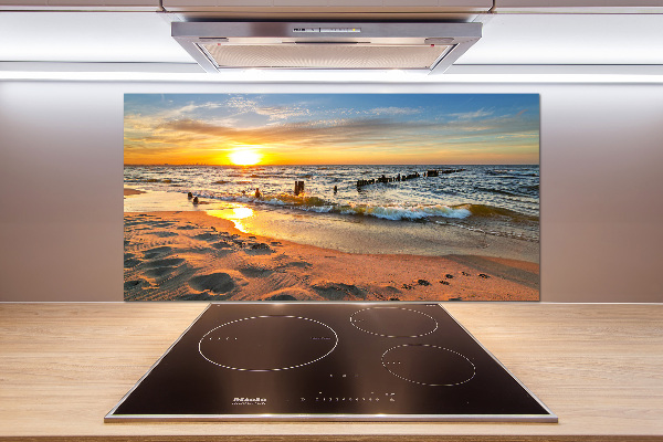 Kitchen splashback Sunset beach