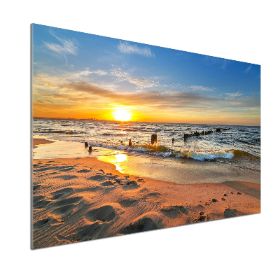 Kitchen splashback Sunset beach