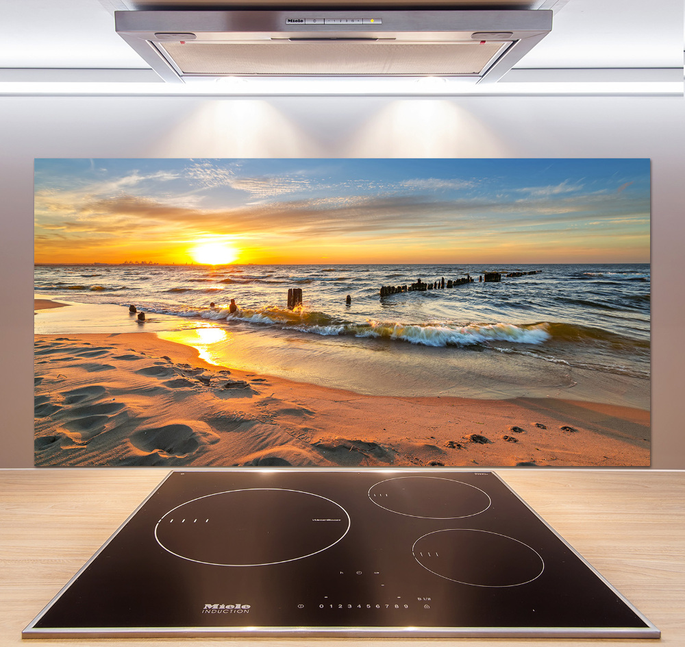 Kitchen splashback Sunset beach